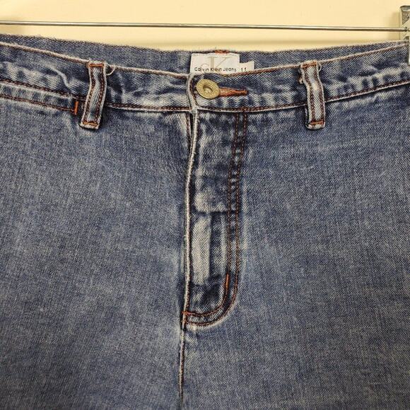 Calvin Klein Denim Shorts Womans Size 11 Blue Size Med Wash Cotton - Picture 2 of 7